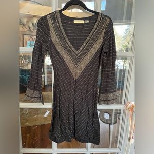Guess black and gold sweater dress